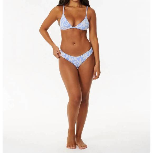 NEW RIP CURL holiday tropics tri top in mid blue - Picture 2 of 5